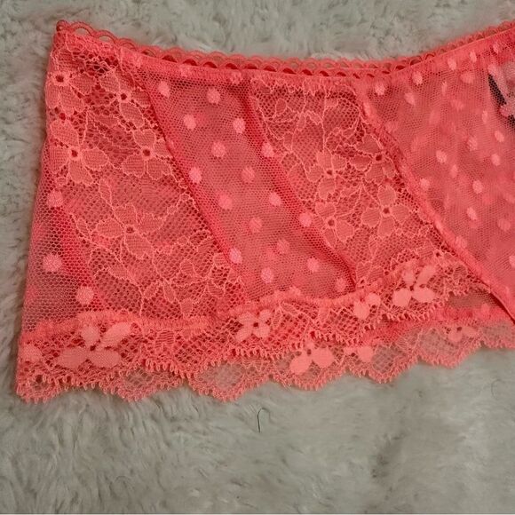 VICTORIA’S SECRET DREAM ANGELS WIDE SIDE THONG CORAL PINK – SIZE L - Picture 8 of 17